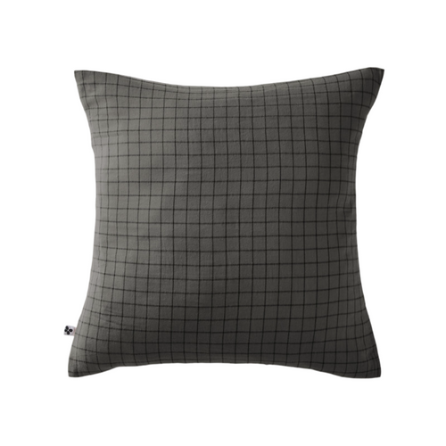 Taie D'oreiller Tissé-teint Petits Carreaux Déco "gaïa Mix" 60 X 60 Cm et 50 X 70 Cm "gaze De Coton"