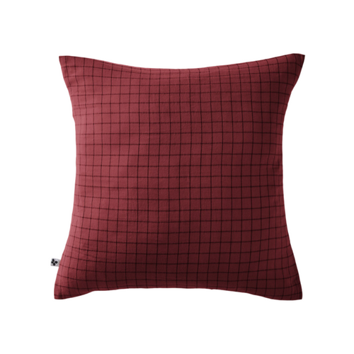 Taie D'oreiller Tissé-teint Petits Carreaux Déco "gaïa Mix" 60 X 60 Cm et 50 X 70 Cm "gaze De Coton"