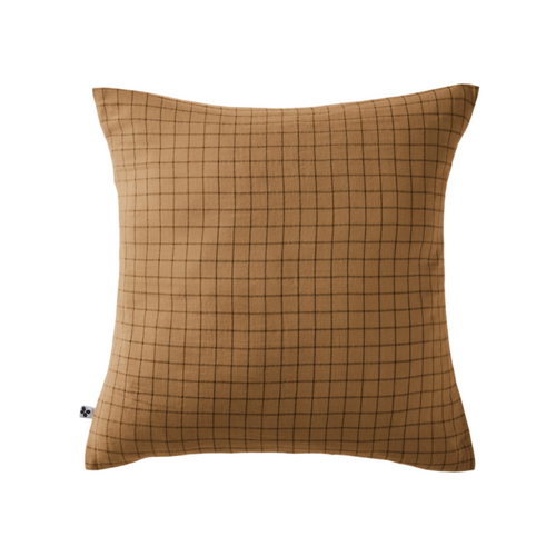Taie D'oreiller Tissé-teint Petits Carreaux Déco "gaïa Mix" 60 X 60 Cm et 50 X 70 Cm "gaze De Coton"