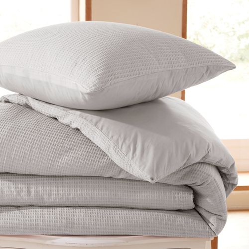 Parure De Couette "nid D'abeille" 140 X 200 Pour Lit 1 Place