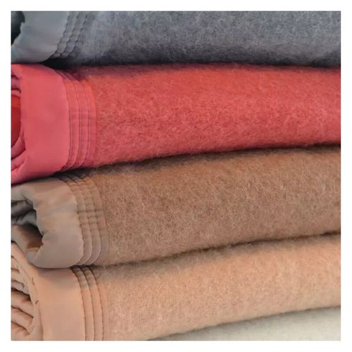 Couverture 100% Pure Laine Vierge Double Face "volta" 500 Gr/m² Toison D'or