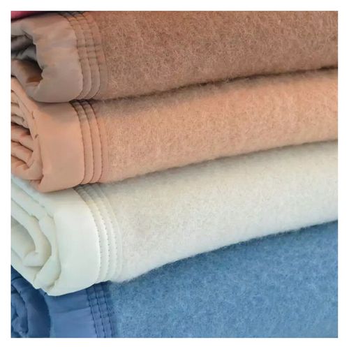 Couverture 100% Pure Laine Vierge Double Face "volta" 500 Gr/m² Toison D'or