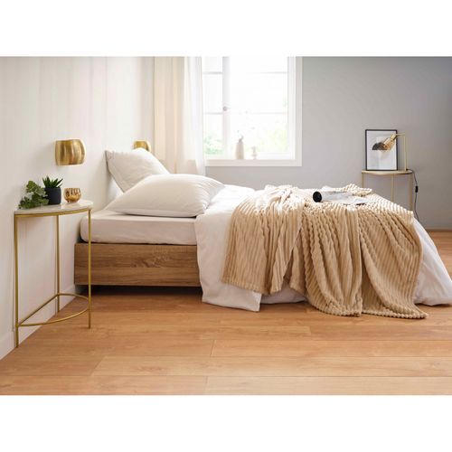 Plaid Microvelours Côtelé "dolce" 150 X 200 Cm