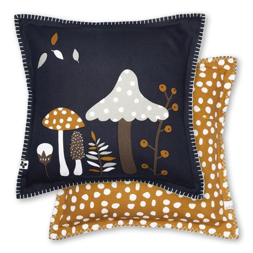 Coussin Déco Déhoussable Réversible Gamme "minots" 100% Coton