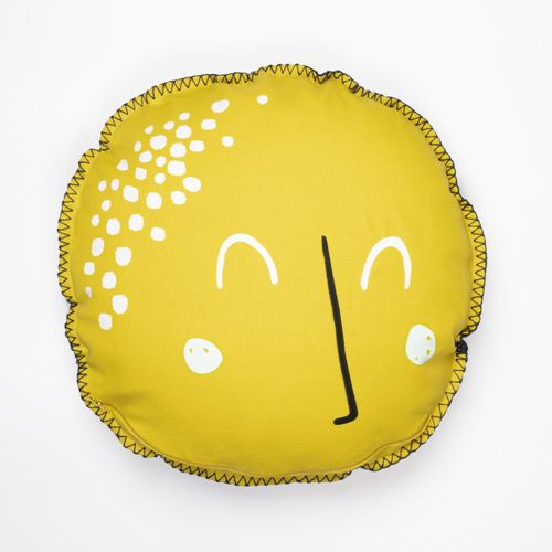 Coussin Déco Déhoussable Réversible Gamme "minots" 100% Coton