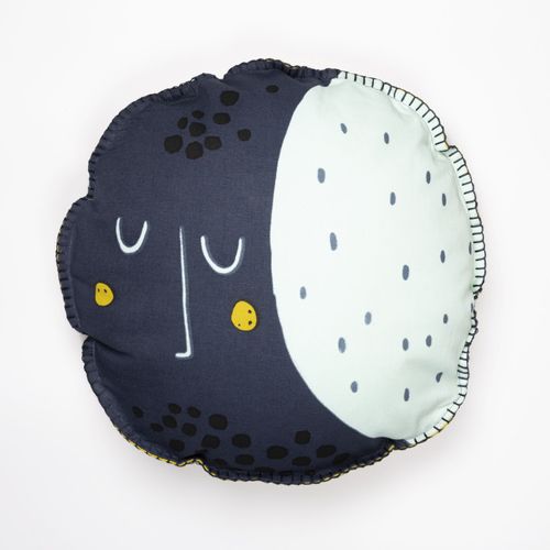 Coussin Déco Déhoussable Réversible Gamme "minots" 100% Coton