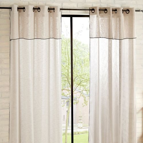 Lot De 2 Rideaux à Oeillets "bourdon Contrasté" 140 X 240 Cm Atmosphéra