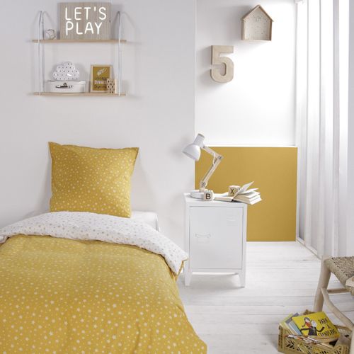 Parure De Couette 140 X 200 "happy Stella" Réversible 100% Coton / 57 Fils/cm²