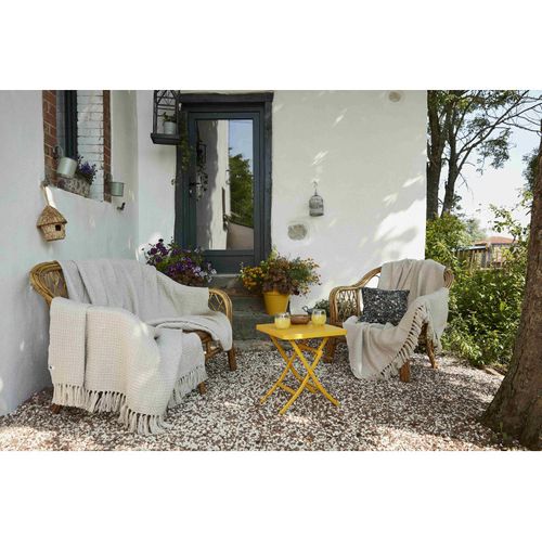 Plaid à Franges Nid D'abeille "gabin" - 130x160 Cm