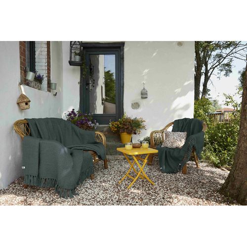 Couvre Lit à Franges Nid D'abeille "gabin" 240 X 260 Cm L'effet Papillon