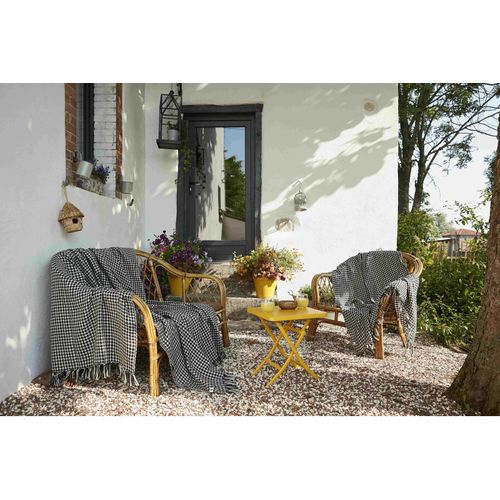 Couvre Lit à Franges Tissé Teint "gaspard" 240 X 260 Cm L'effet Papillon