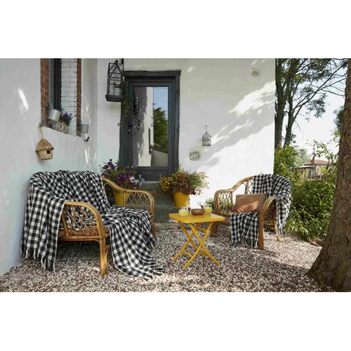 Plaid à Franges Tissé Teint "gabriel" - 180x220 Cm - L'effet Papillon