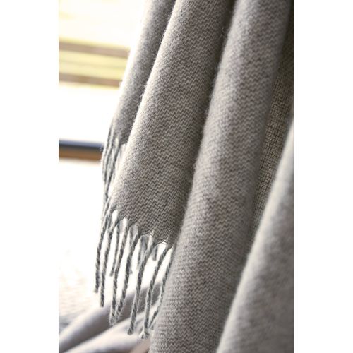 Plaid à Franges Pur Laine "martin" 140 X 200 Cm L'effet Papillon