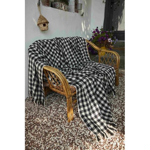 Couvre Lit à Franges Tissé Teint "gabriel" 240 X 260 Cm L'effet Papillon