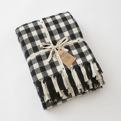 Couvre Lit à Franges Tissé Teint "gabriel" 240 X 260 Cm L'effet Papillon