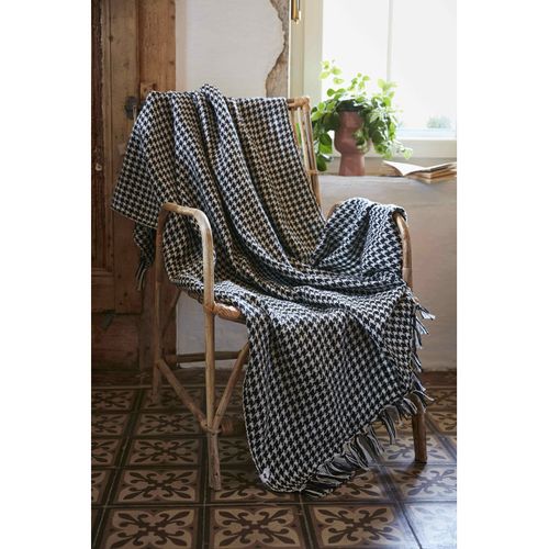 Plaid à Franges Tissé Teint "gaspard" - 130x160 Cm - L'effet Papillon