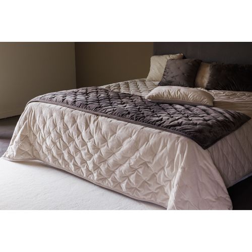 Housse De Coussin Velours - Finition Surpiqures "gipsy"