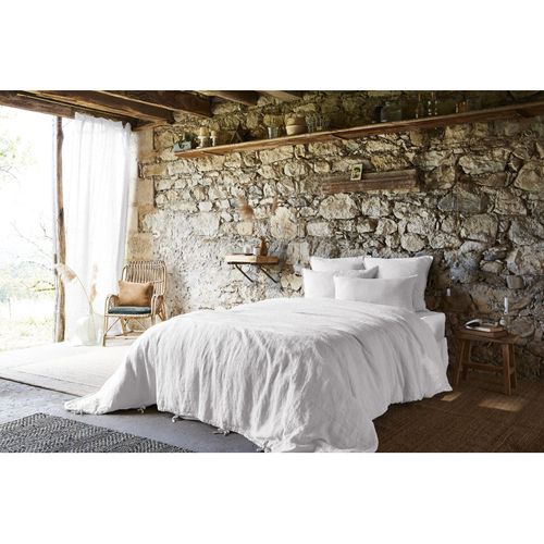 Lot De 2 Taies D'oreiller "soline" 60 X 60 Cm et 50 X 70 Cm "lin Lavé" L'effet Papillon