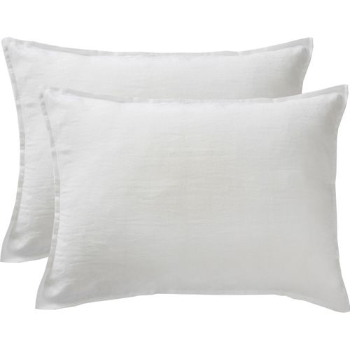 Lot De 2 Taies D'oreiller "soline" 60 X 60 Cm et 50 X 70 Cm "lin Lavé" L'effet Papillon