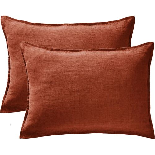 Lot De 2 Taies D'oreiller "soline" 60 X 60 Cm et 50 X 70 Cm "lin Lavé"