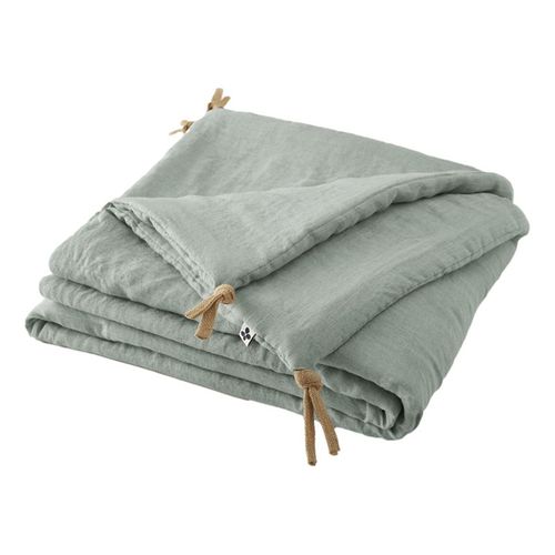 Edredon Ou Bout De Lit Matelassé 90 X 200 Cm "soline" Lin Lavé L'effet Papillon