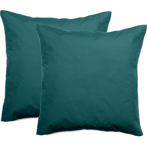 Lot De 2 Taies D'oreiller Percale Pur Coton Peigné Longues Fibres 80 Fils/cm² Vent Du Sud