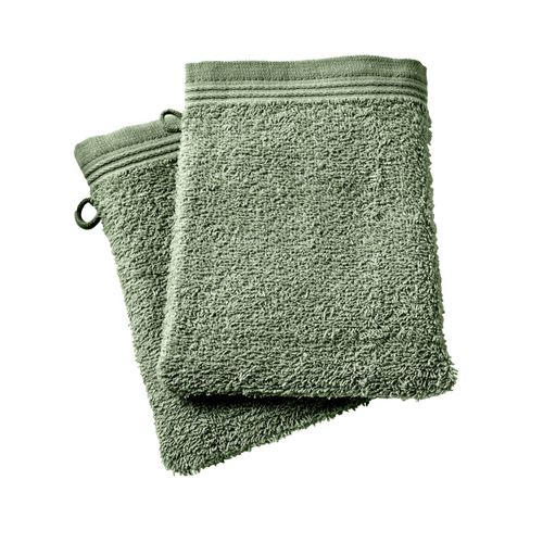 Lot De 2 Gants De Toilette "spa" 15 X 21 Cm / 400 Gr/m²
