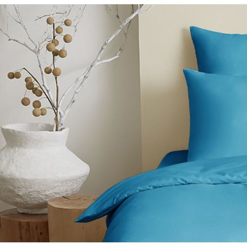 Pack Complet 4 Pièces Unicolore Turquoise Housse De Couette Pour Lit 90 X 190 Cm