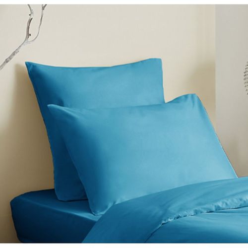 Pack Complet 4 Pièces Unicolore Turquoise Housse De Couette Pour Lit 90 X 190 Cm