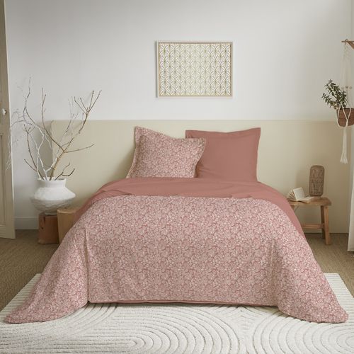 Parure De Draps 4 Pièces Pour Lit 140 X 190 Cm Céleste Pêche