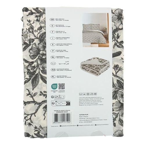 Parure De Draps 4 Pièces Pour Lit 140 X 190 Cm Bérengère Nuage