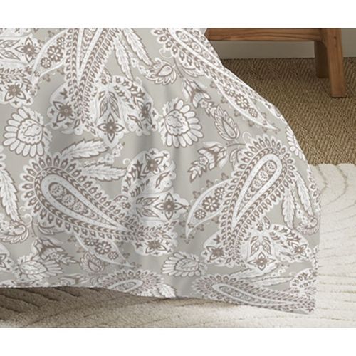 Pack Complet Housse De Couette Réversible Pour Lit 140 X 190 Cm Cachemire Naturel