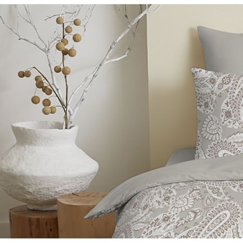 Pack Complet Housse De Couette Réversible Pour Lit 140 X 190 Cm Cachemire Naturel