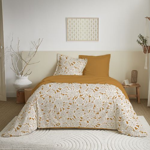 Parure De Draps 4 Pièces Pour Lit 140 X 190 Cm Agathe Moutarde
