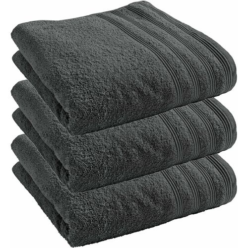 Lot De 3 Draps De Douche "spa" 70 X 140 Cm / 400 Gr/m²