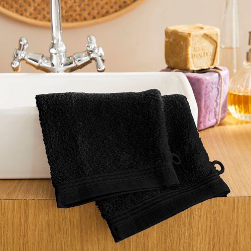Lot De 6 Gants De Toilette Éponge "spa" 15 X 21 Cm / 400 Gr/m²