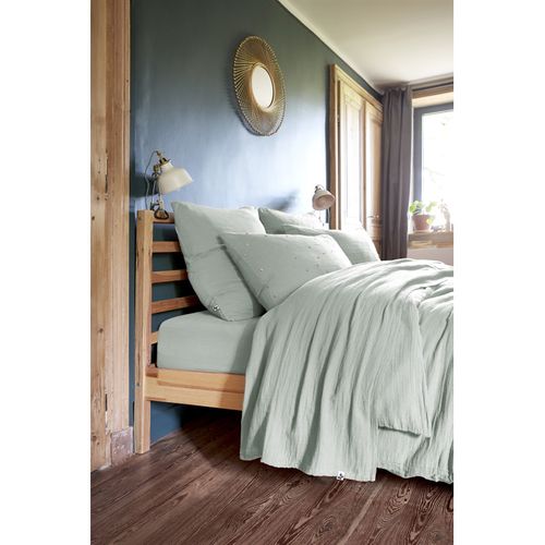 Drap Housse "gaïa" - 200x200 Cm - "gaze De Coton" L'effet Papillon