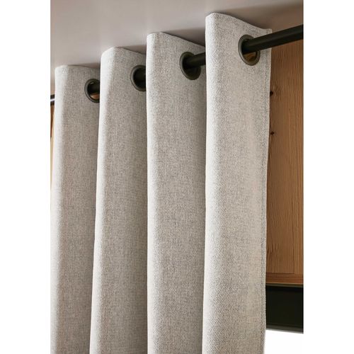 Lot De 2 Rideaux Occultants Phoniques Et Thermiques Doublés Polaire "bjorn" 100% Opaque