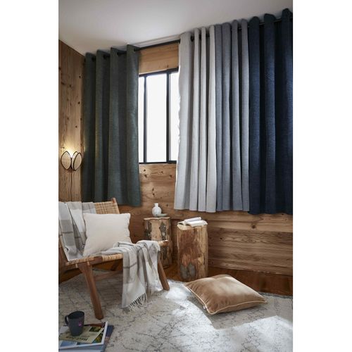 Lot De 2 Rideaux Occultants Phoniques Et Thermiques Doublés Polaire "bjorn" 100% Opaque