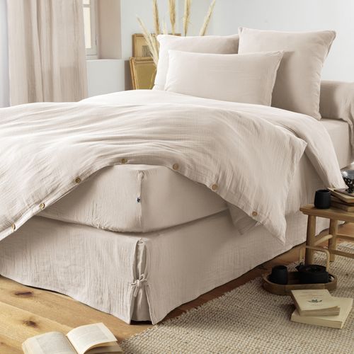 Drap Housse "gaïa" - 200x200 Cm - "gaze De Coton" L'effet Papillon