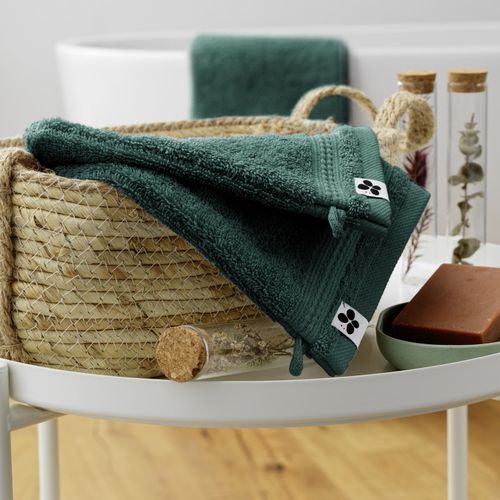 Lot De 2 Gants De Toilette "garance" 15 X 21 Cm / 100% Coton Bio / 600 Gr/m²