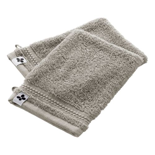 Lot De 2 Gants De Toilette "garance" 15 X 21 Cm / 100% Coton Bio / 600 Gr/m²