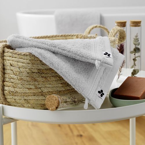 Lot De 2 Gants De Toilette "garance" 15 X 21 Cm / 100% Coton Bio / 600 Gr/m²