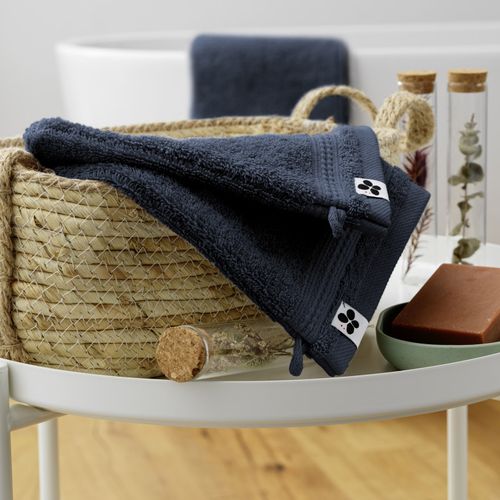 Lot De 2 Gants De Toilette "garance" 15 X 21 Cm / 100% Coton Bio / 600 Gr/m²