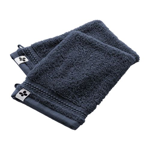 Lot De 2 Gants De Toilette "garance" 15 X 21 Cm / 100% Coton Bio / 600 Gr/m²