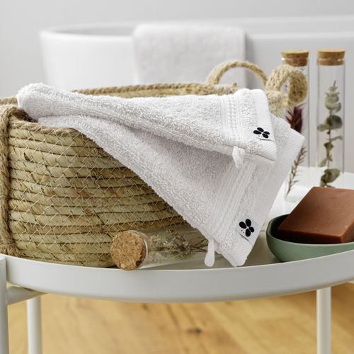 Lot De 2 Gants De Toilette "garance" 15 X 21 Cm / 100% Coton Bio / 600 Gr/m²