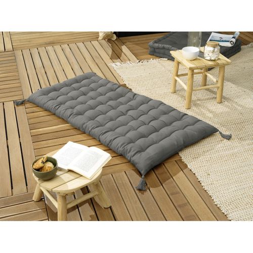 Matelas De Sol Avec Pompons Déperlant - Anti-uv Outdoor Kala En Coton 60 X 120 Cm