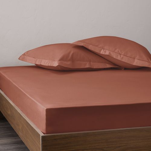 Drap Housse Percale "julian" Avec Bonnet 35 Cm - 180x200 Cm - Coton Pur