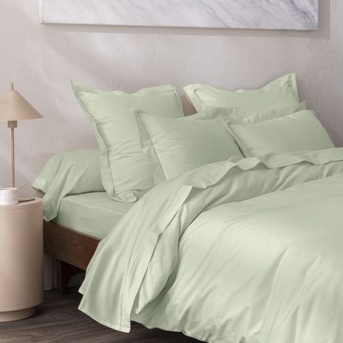 Drap Housse Percale "julian" Avec Bonnet 35 Cm - 200x200 Cm - Coton Pur