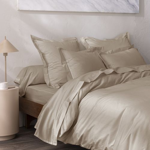 Drap Housse Percale "julian" Avec Bonnet 35 Cm - 160x200 Cm - Coton Pur